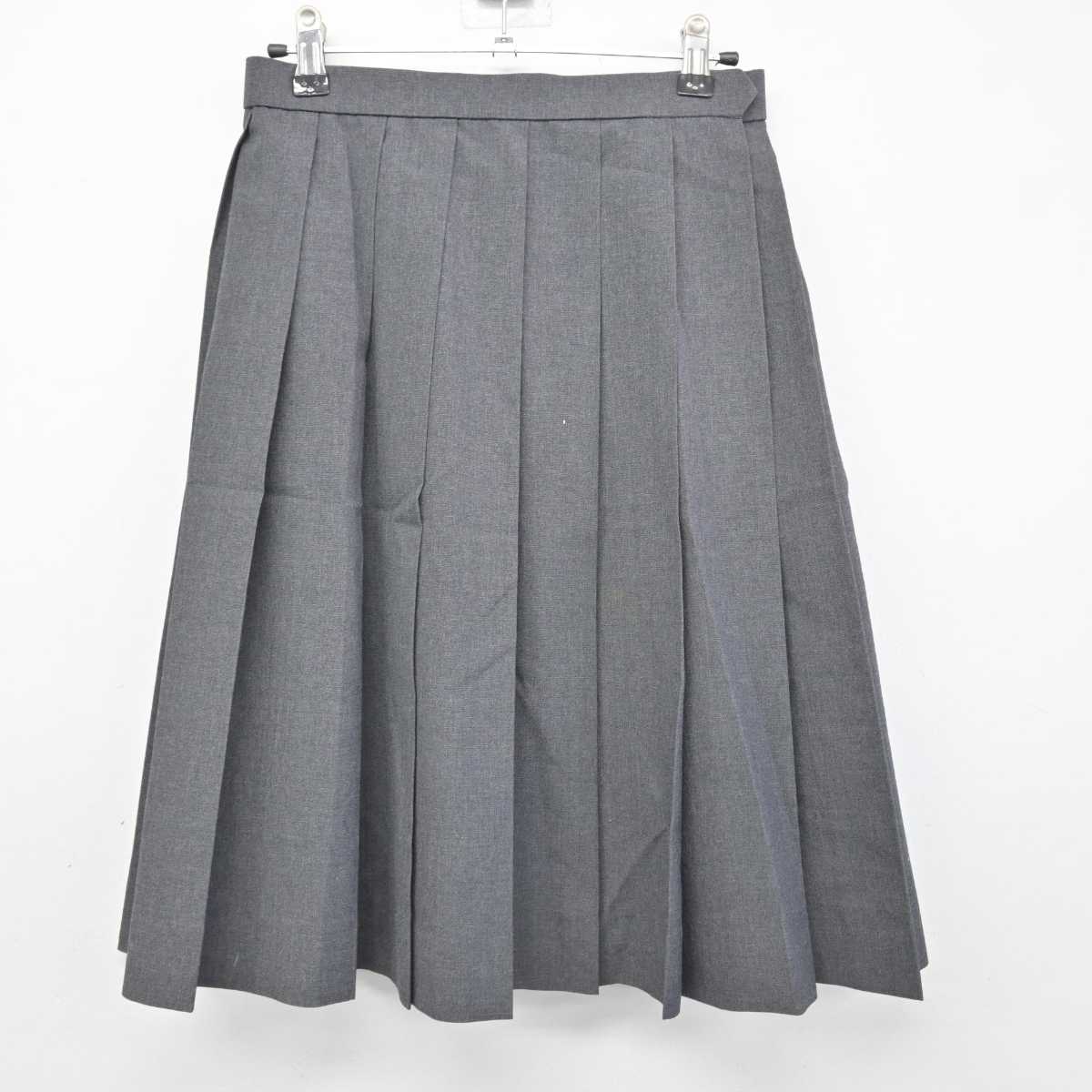 【中古】群馬県 伊勢崎高等学校 女子制服 2点 (ニットベスト・スカート) sf047088