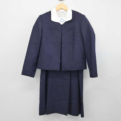 【中古】兵庫県 百合学院高等学校 女子制服 4点 (ブレザー・ジャンパースカート・シャツ) sf047094