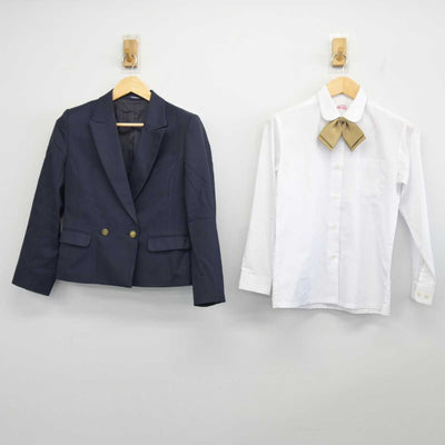 【中古】北海道 平岡中学校 女子制服 4点 (ブレザー・シャツ・スカート) sf047097