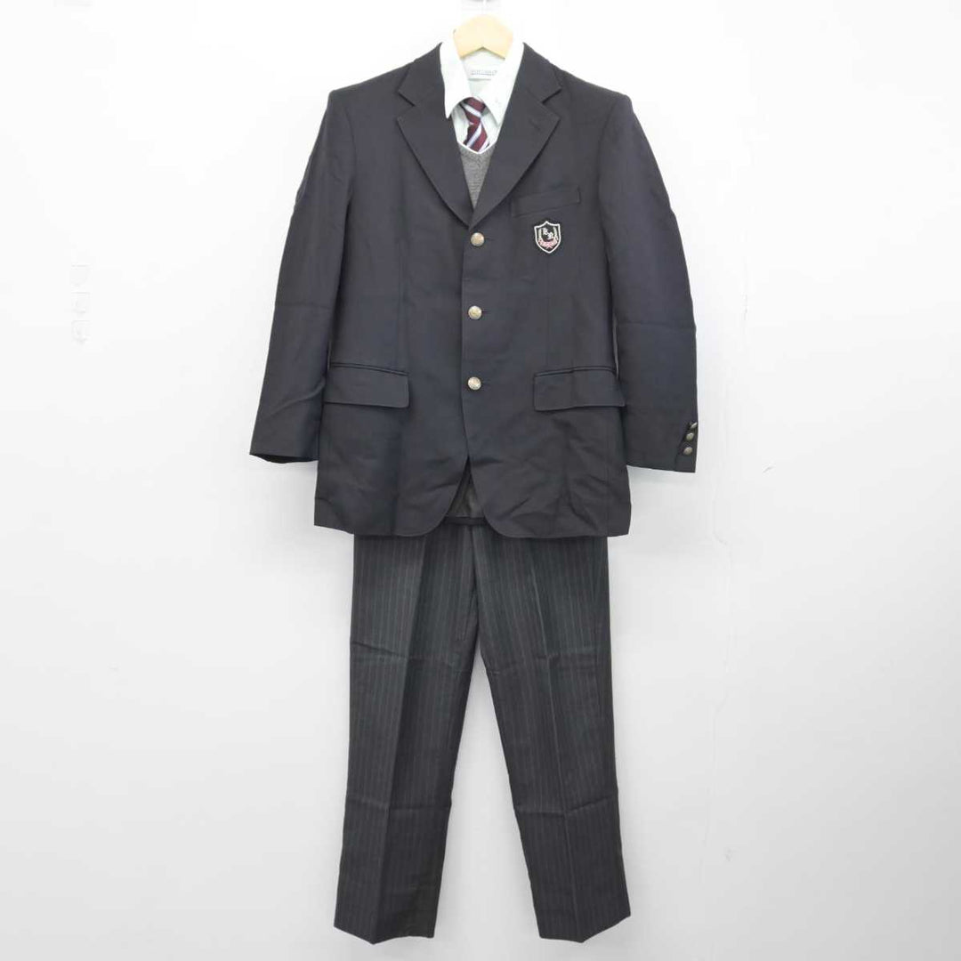 【中古】北海道 北広島西高等学校 男子制服 5点 (・ブレザー・ニット・シャツ・ズボン) sf047100 | 中古制服通販パレイド