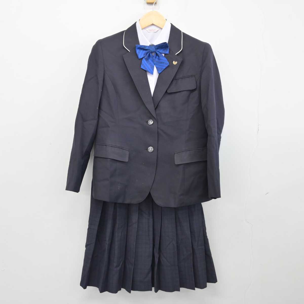 【中古】福岡県 多々良中央高等学校 女子制服 4点 (ブレザー・シャツ・スカート) sf047104