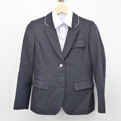 【中古】福岡県 多々良中央高等学校 女子制服 3点 (ブレザー・シャツ) sf047105