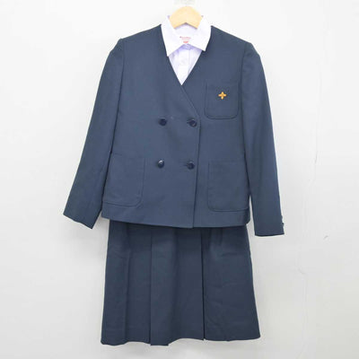 【中古】高知県 香長中学校 女子制服 4点 (ブレザー・ベスト・シャツ・スカート) sf047111