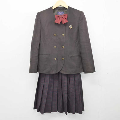 【中古】兵庫県 香寺高等学校 女子制服 4点 (ブレザー・ニット・スカート) sf047113