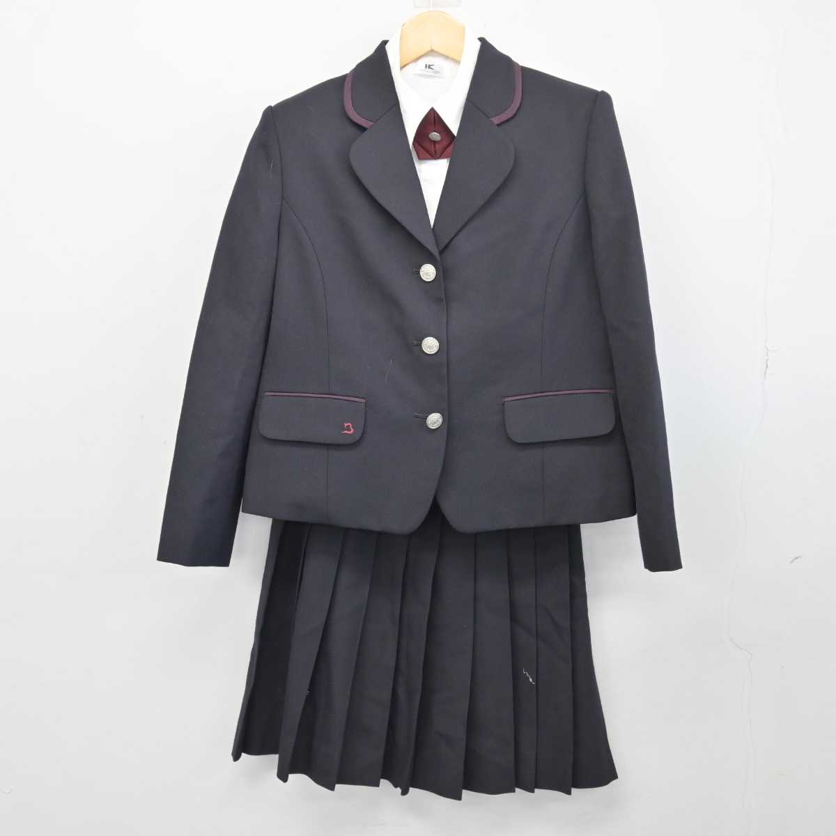 【中古】大阪府 梅花高等学校 女子制服 4点 (ブレザー・シャツ・スカート) sf047121