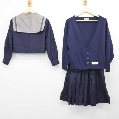 【中古】大阪府 明浄学院高等学校 女子制服 3点 (セーラー服・スカート) sf047132