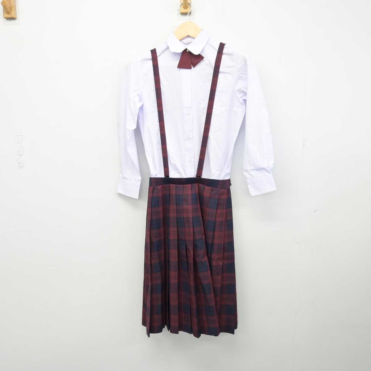 【中古】千葉県 木更津市立岩根中学校 女子制服 4点 (ブレザー・シャツ・スカート) sf047161