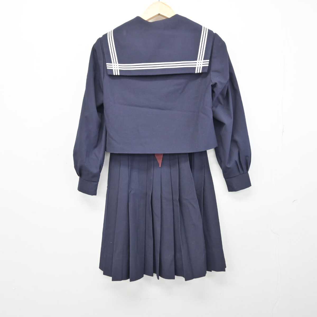 【中古】大阪府 箕面市立第三中学校 女子制服 3点 (セーラー服・スカート) sf047166