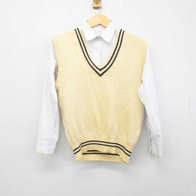 【中古】香川県 香川誠陵中学校高等学校 女子制服 2点 (ニットベスト・シャツ) sf047174