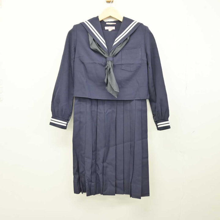 中古】熊本県 菊池南中学校 女子制服 3点 (セーラー服・ジャンパー