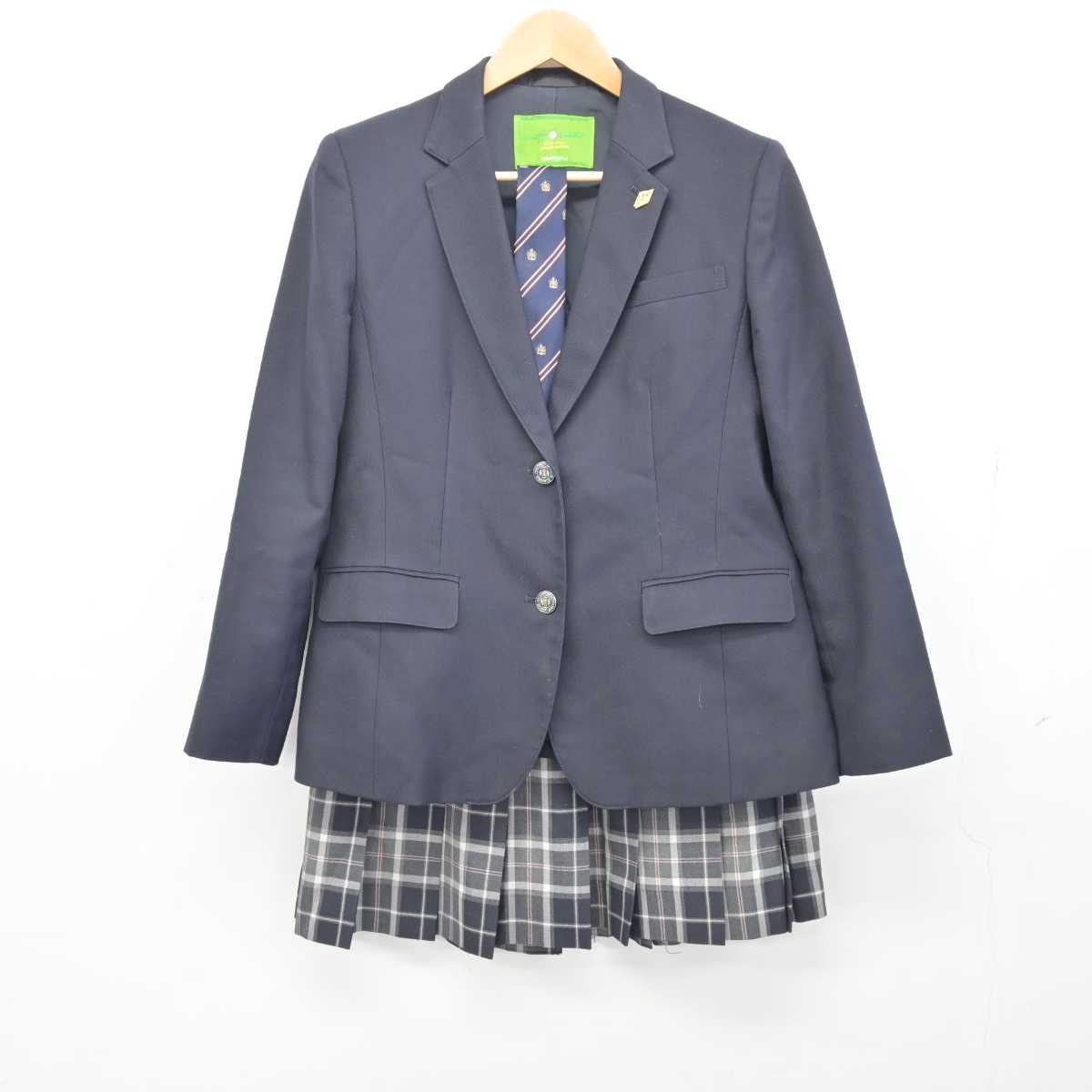 【中古】神奈川県 鶴見総合高等学校 女子制服 3点 (ブレザー・スカート) sf047187