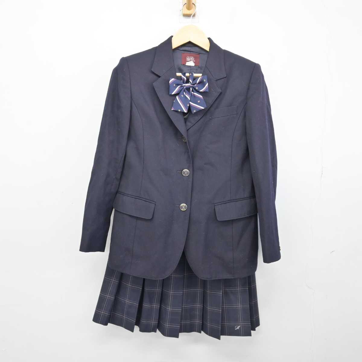 【中古】東京都 本所高等学校 女子制服 4点 (ブレザー・ニット・スカート) sf047189