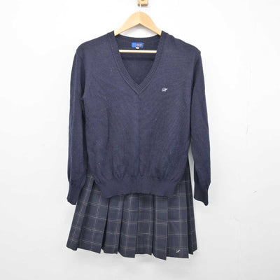 【中古】東京都 本所高等学校 女子制服 4点 (ブレザー・ニット・スカート) sf047189