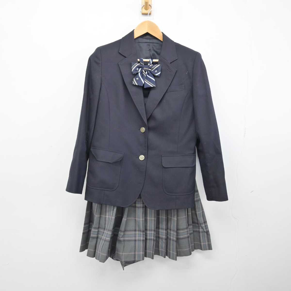 【中古】東京都 有明中学校 女子制服 4点 (ブレザー・スカート) sf047191