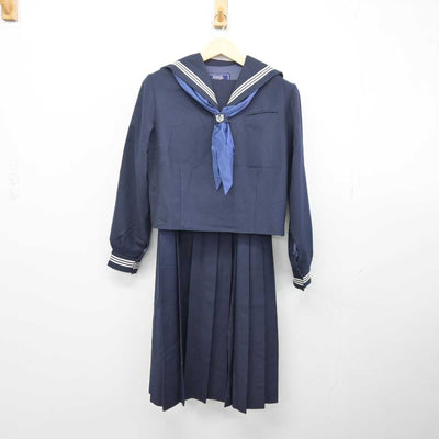 【中古】埼玉県 三郷南中学校 女子制服 3点 (セーラー服・ジャンパースカート) sf047212