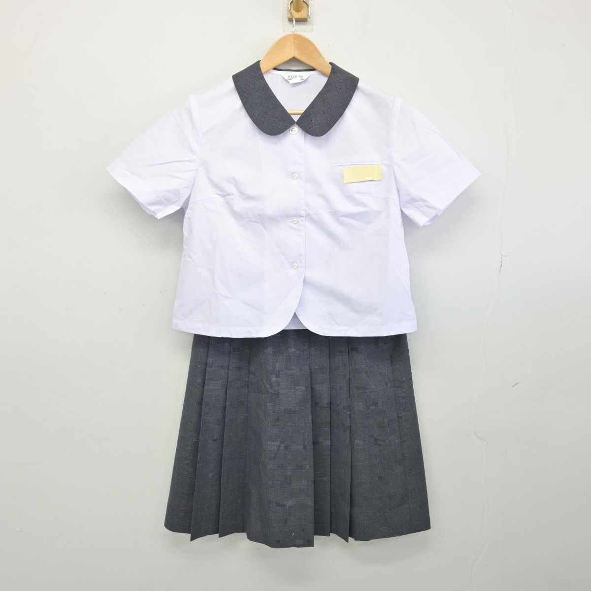 【中古】熊本県 日吉中学校 女子制服 2点 (シャツ・スカート) sf047220