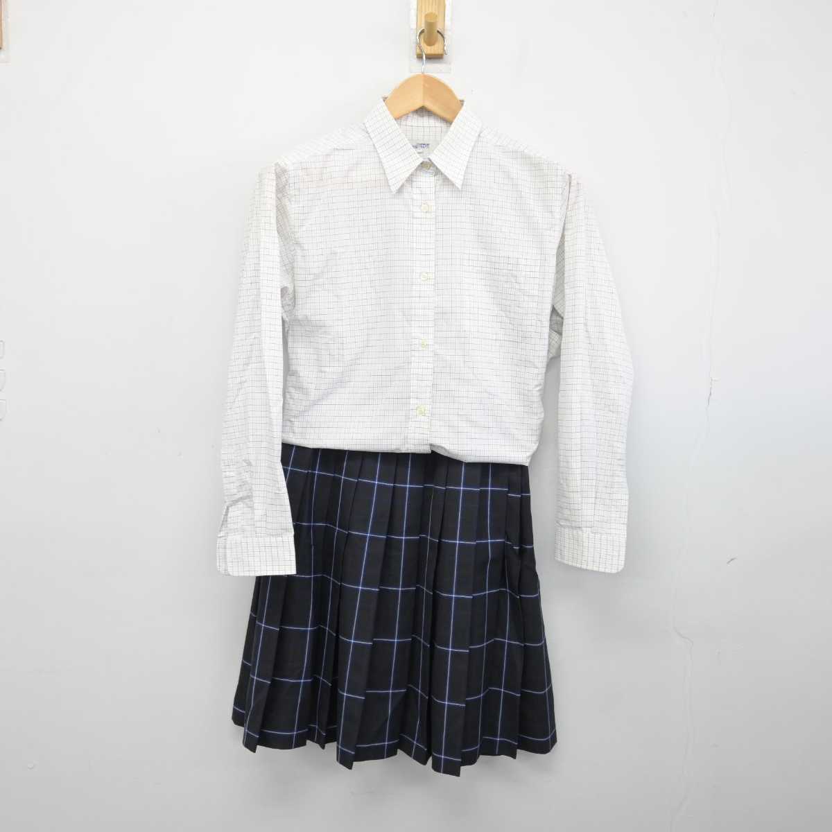 【中古】岐阜県 大垣養老高等学校 女子制服 2点 (シャツ・スカート) sf047226