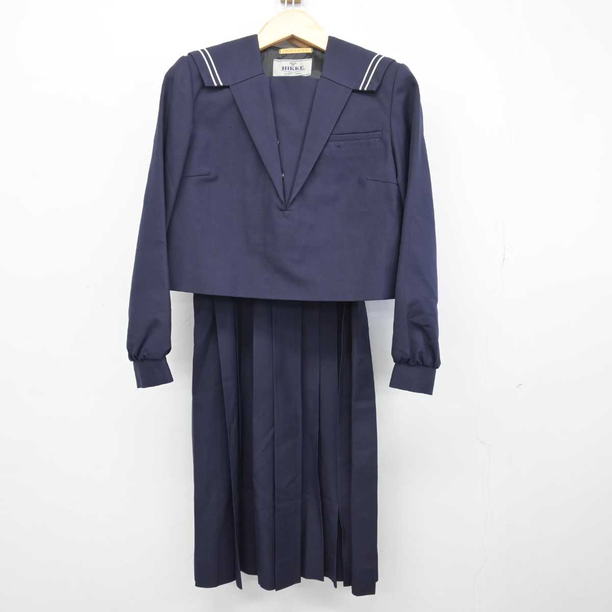 【中古】福岡県 田隈中学校 女子制服 2点 (セーラー服・ジャンパースカート) sf047256