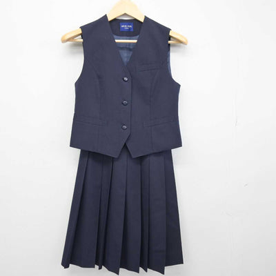 【中古】北海道 清田中学校 女子制服 2点 (ベスト・スカート) sf047264