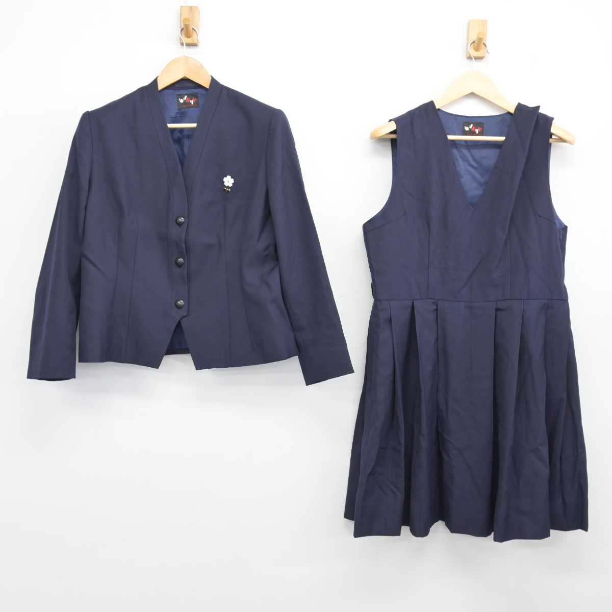 【中古】東京都 跡見学園高等学校 女子制服 4点 (ブレザー・ジャンパースカート) sf047288