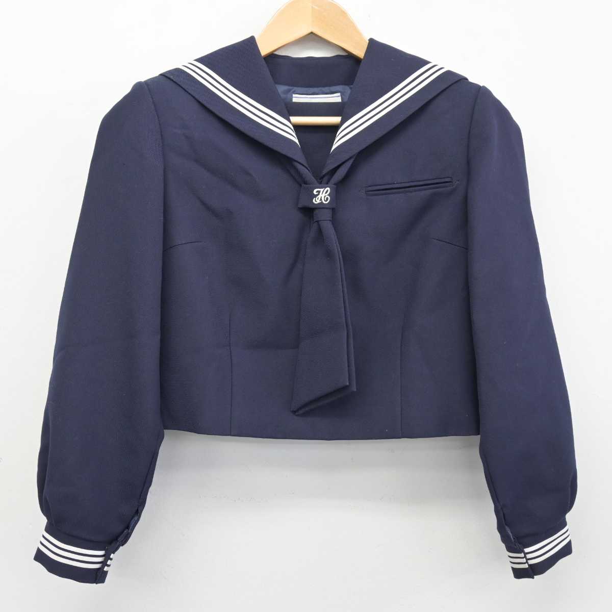 【中古】千葉県 光ケ丘中学校 女子制服 3点 (セーラー服・ジャンパースカート) sf047300