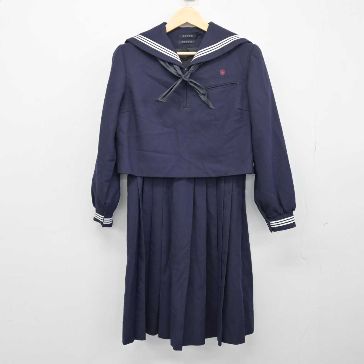 【中古】福岡県 筑紫女学園高等学校 女子制服 3点 (セーラー服・ジャンパースカート) sf047332