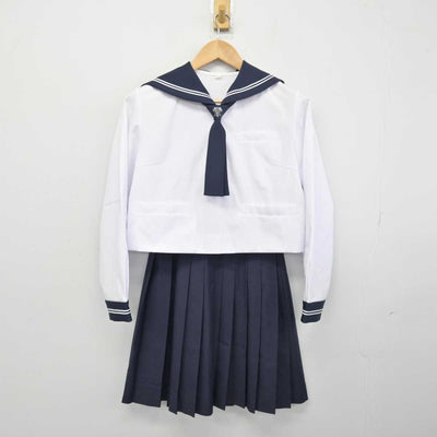 【中古】山形県 山形市立商業高等学校 女子制服 4点 (セーラー服・セーラー服・スカート) sf047350