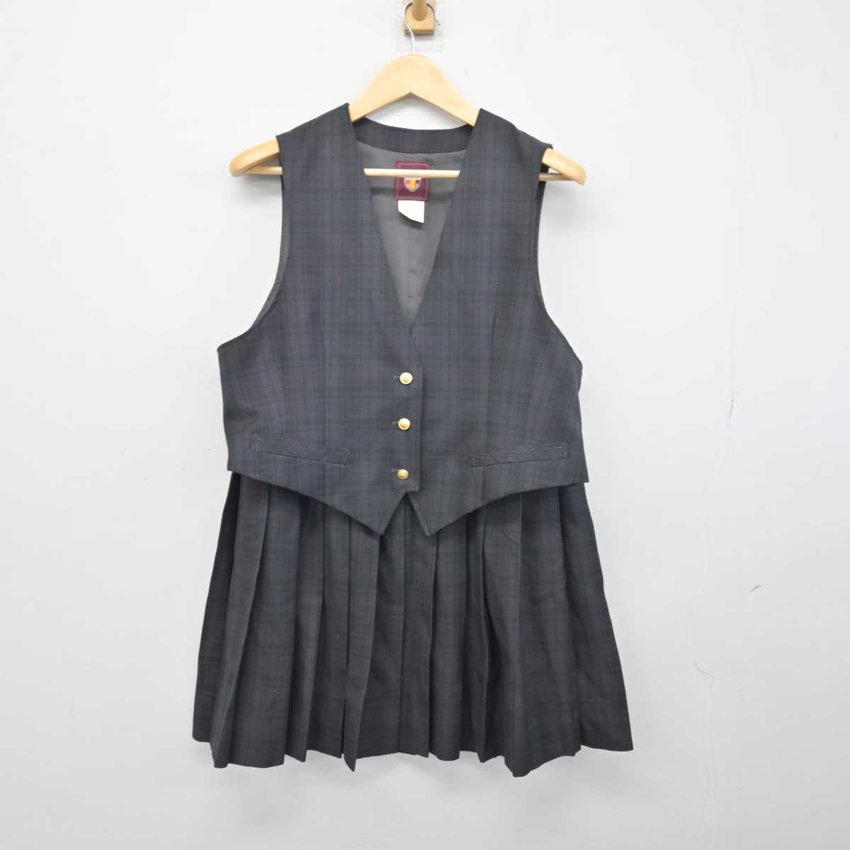 【中古】東京都 紅葉川高等学校 女子制服 3点 (ブレザー・ベスト・スカート) sf047356