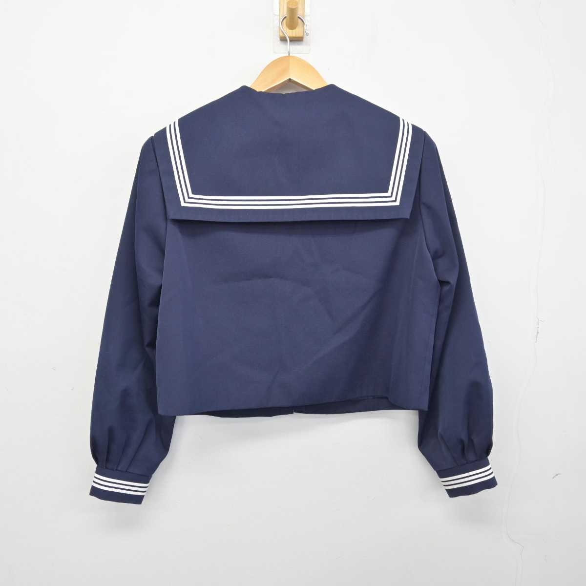 【中古】滋賀県 稲枝中学校 女子制服 3点 (セーラー服・スカート) sf047368