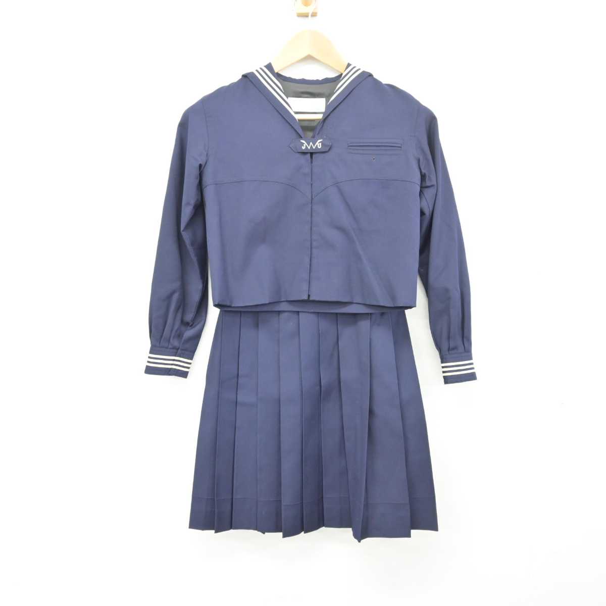 【中古】東京都 日本女子大学附属豊明小学校 女子制服 3点 (セーラー服・セーラー服・スカート) sf047381