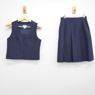 【中古】神奈川県 横浜市立平楽中学校 女子制服 2点 (ベスト・スカート) sf047383