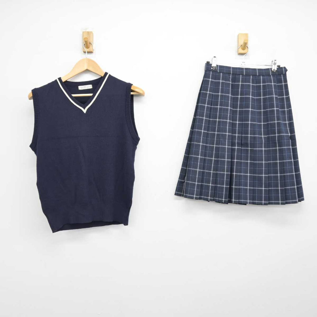 【中古】兵庫県 淡路三原高等学校 女子制服 2点 (ニットベスト・スカート) sf047417 | 中古制服通販パレイド