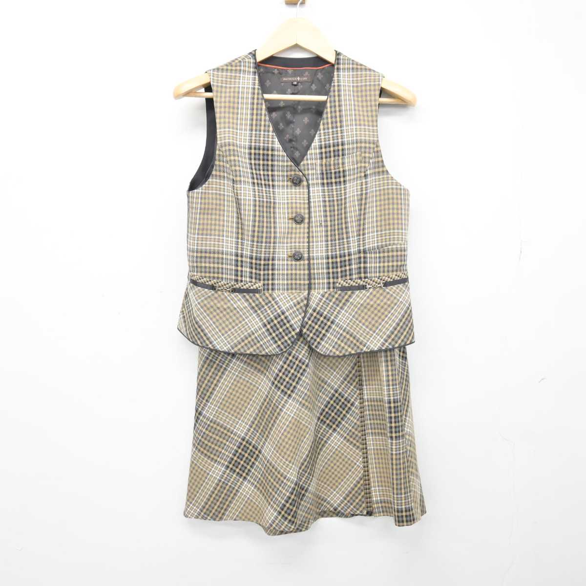 【中古】 事務服 女子制服 2点 (ベスト・スカート) sf047424