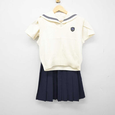 【中古】福岡県 博多女子高等学校 女子制服 3点 (ニットベスト・セーラー服・スカート) sf047427