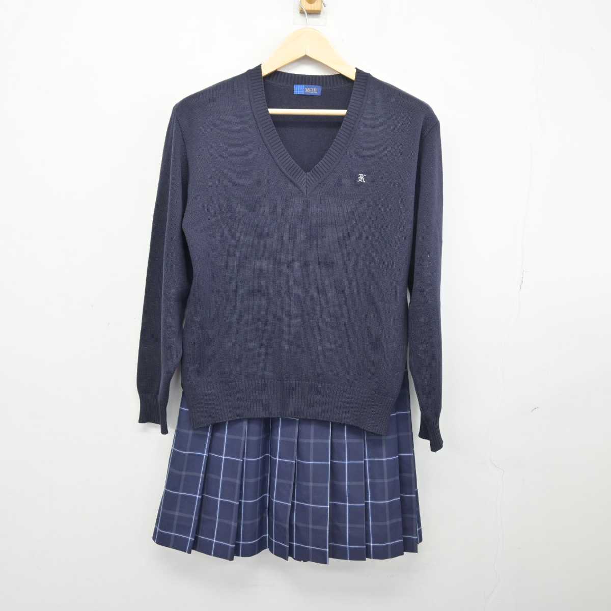 【中古】東京都 駒込中学校・高等学校 女子制服 2点 (ニット・スカート) sf047467