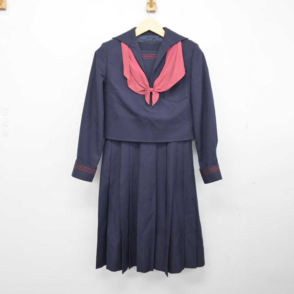 中古】熊本県 ルーテル学院中学・高等学校 女子制服 4点 (セーラー服 