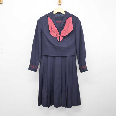 【中古】熊本県 ルーテル学院中学・高等学校 女子制服 4点 (セーラー服・ジャンパースカート) sf047468