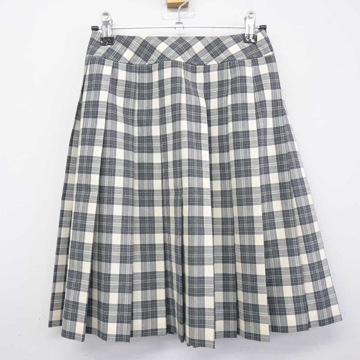 【中古】東京都 日本大学豊山女子高等学校 女子制服 3点 (ニットベスト・シャツ・スカート) sf047475