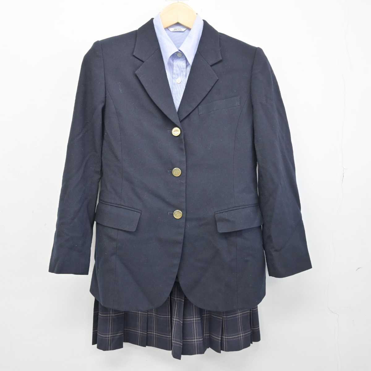 【中古】神奈川県 厚木清南高等学校 女子制服 3点 (ブレザー・シャツ・スカート) sf047483