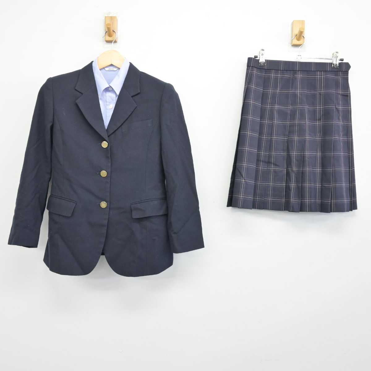 【中古】神奈川県 厚木清南高等学校 女子制服 3点 (ブレザー・シャツ・スカート) sf047483