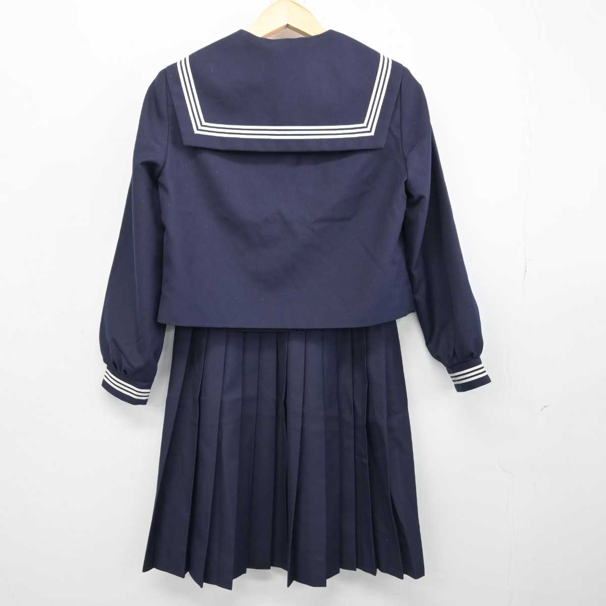 【中古】岐阜県 登龍中学校 女子制服 3点 (セーラー服・スカート) sf047497