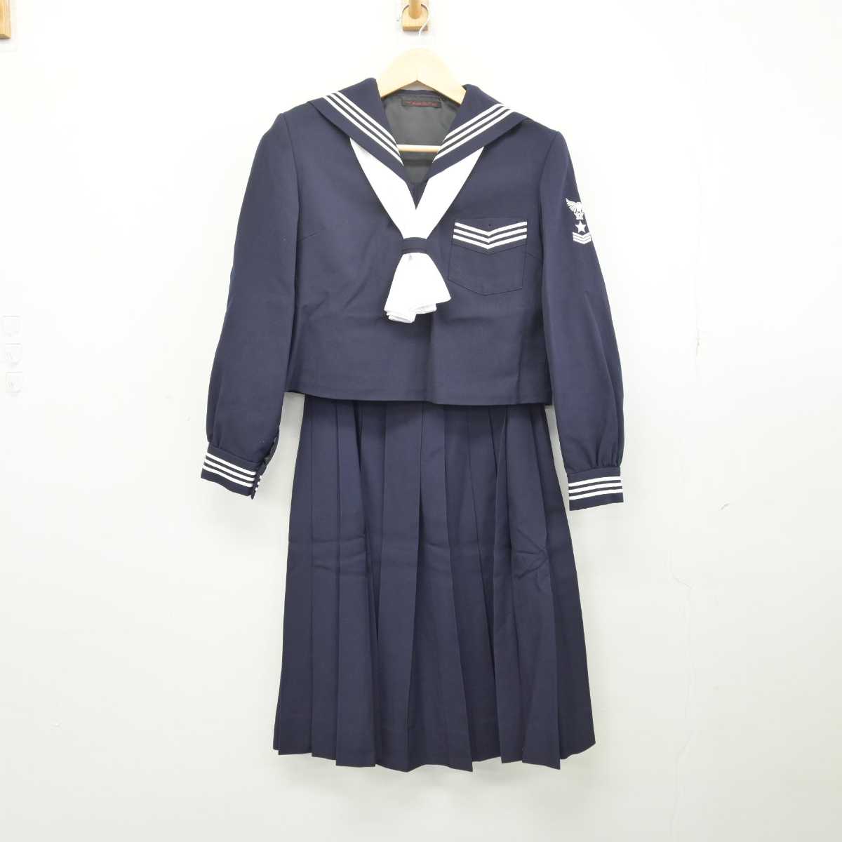 【中古】兵庫県 芦屋学園高等学校 女子制服 5点 (セーラー服・スカート) sf047554