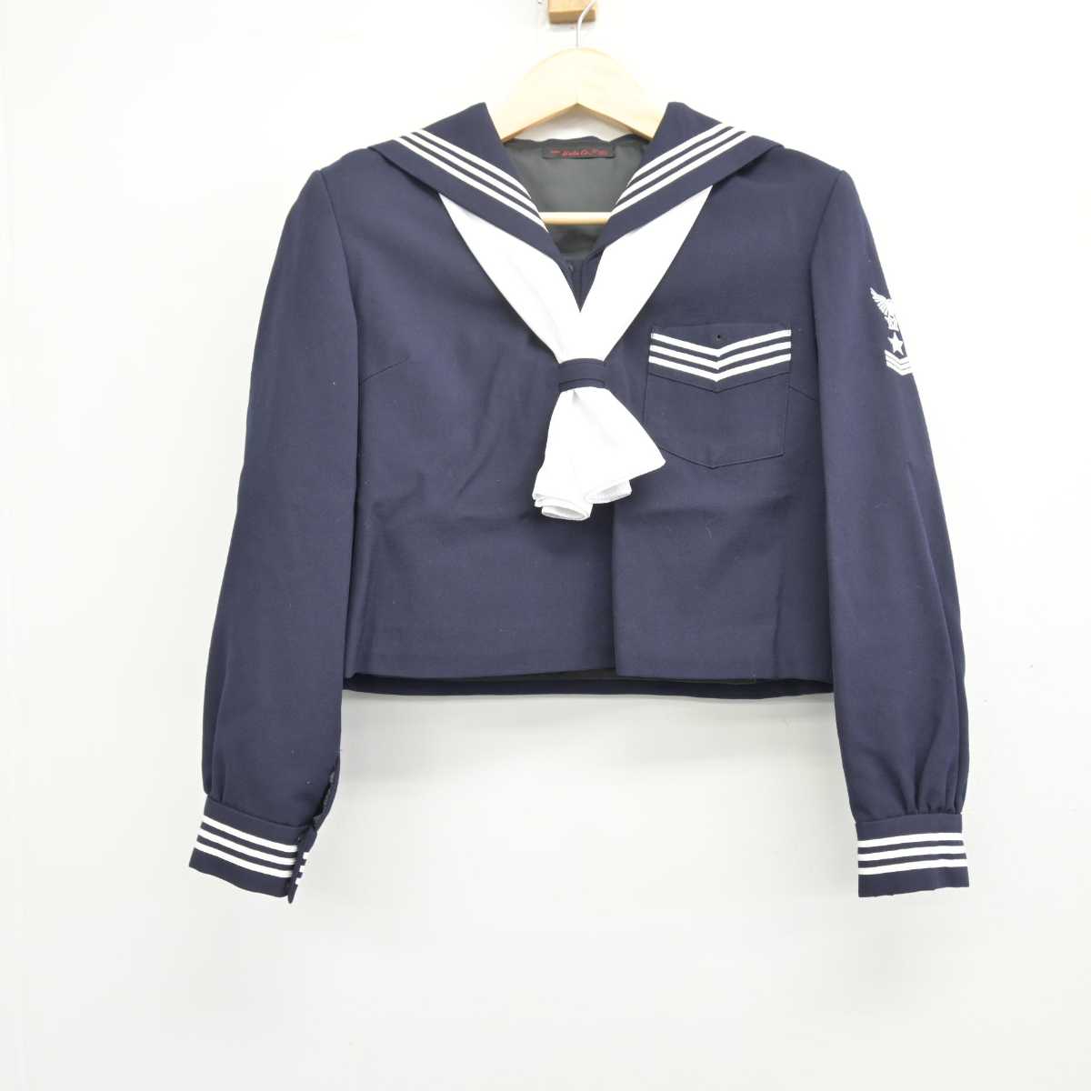 【中古】兵庫県 芦屋学園高等学校 女子制服 5点 (セーラー服・スカート) sf047554