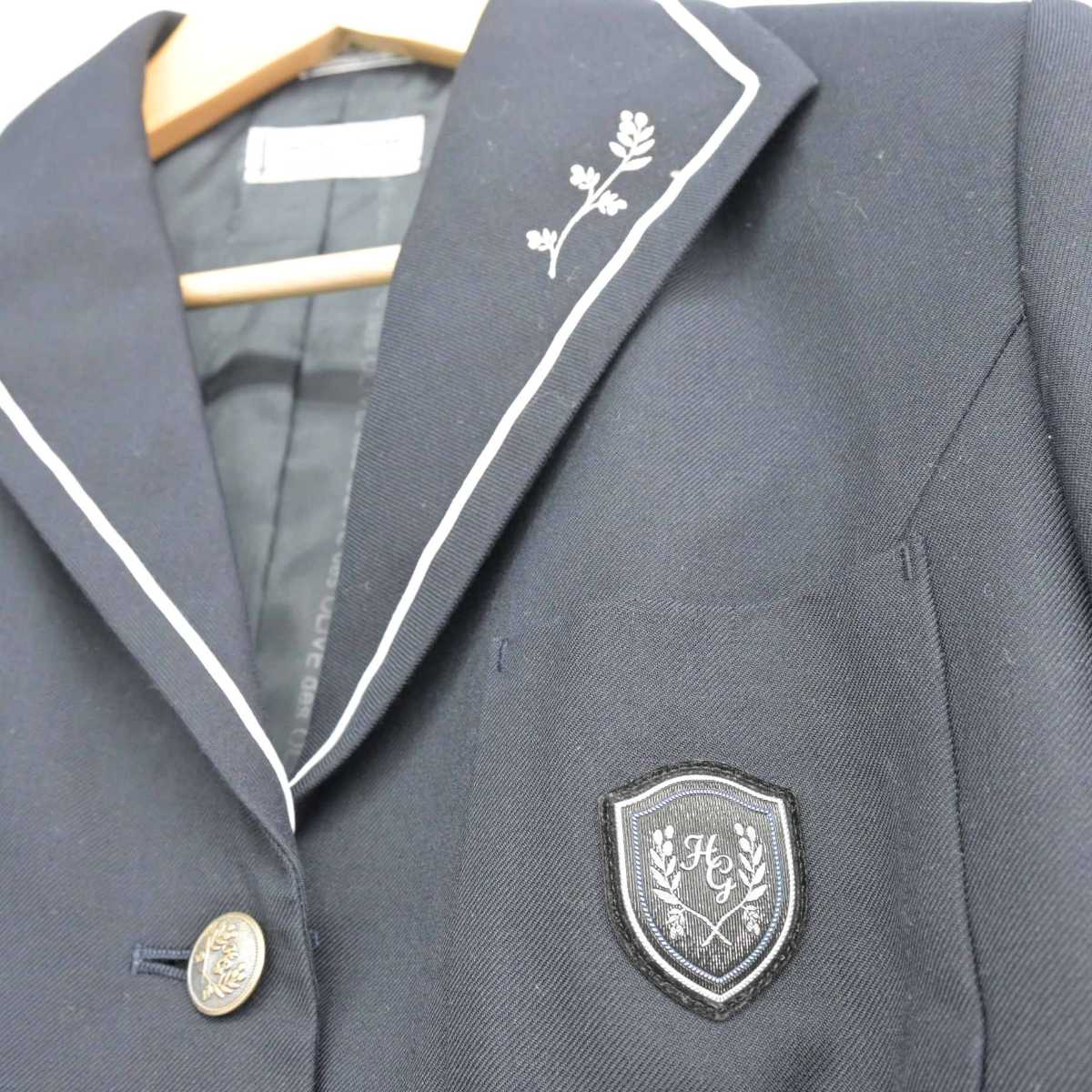 【中古】兵庫県 日ノ本学園高等学校 女子制服 2点 (ブレザー・ニット) sf047562