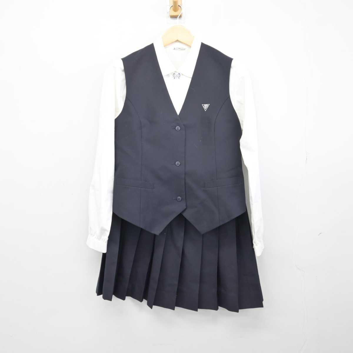 【中古】兵庫県 日ノ本学園高等学校 女子制服 4点 (ブレザー・シャツ・ベスト・スカート) sf047563