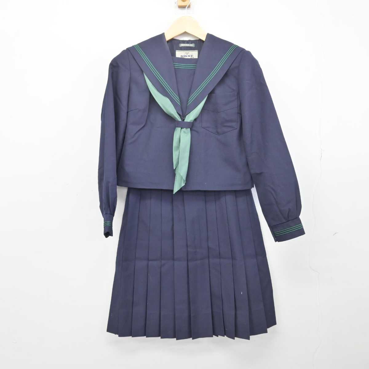 【中古】兵庫県 瓦木中学校 女子制服 4点 (セーラー服・スカート) sf047565