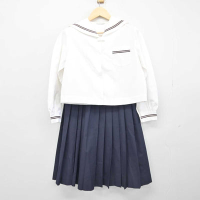 【中古】青森県 明治中学校 女子制服 4点 (セーラー服・スカート) sf047589