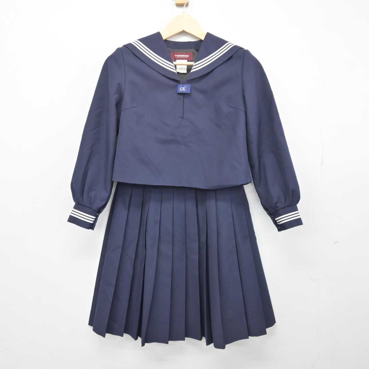 【中古】広島県 尾道北高等学校 女子制服 2点 (セーラー服・スカート) sf047597