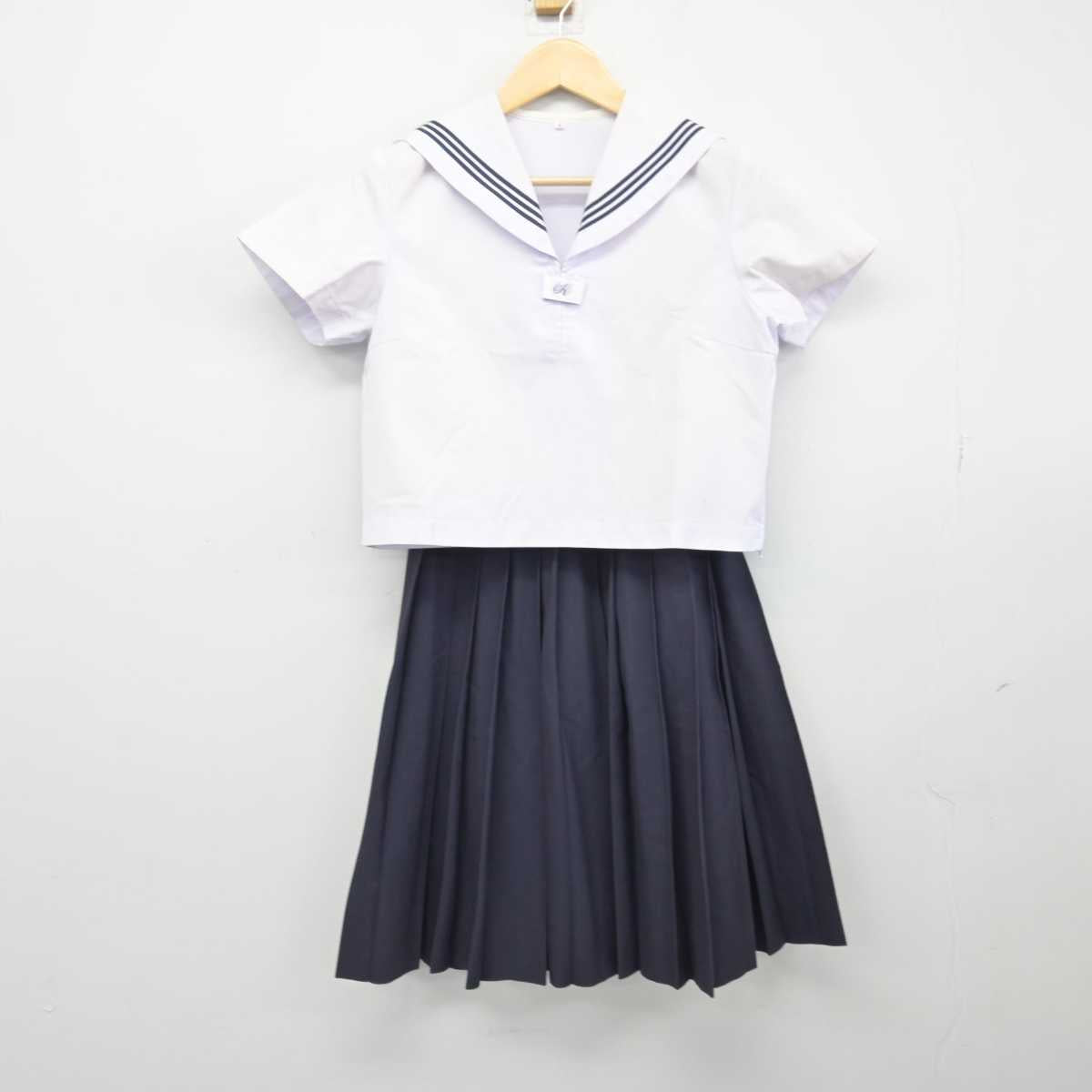 【中古】広島県 尾道北高等学校 女子制服 2点 (セーラー服・スカート) sf047601