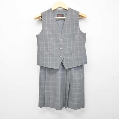 【中古】神奈川県 大庭中学校 女子制服 2点 (ベスト・スカート) sf047603